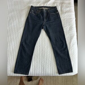 Buck Mason cowboy cut selvedge denim 34×30